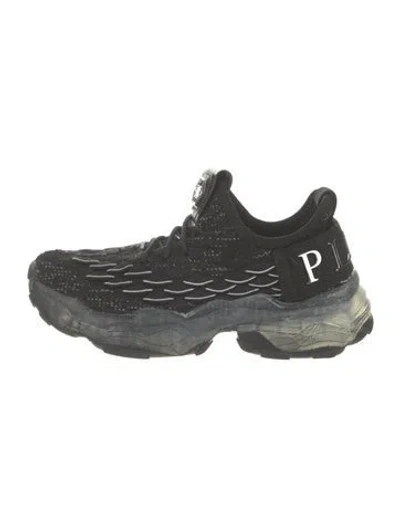 Pre-owned Philipp Plein Graphic Print Chunky Sneakers In Black