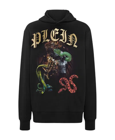 PHILIPP PLEIN GRAPHIC PRINT COTTON HOODIE