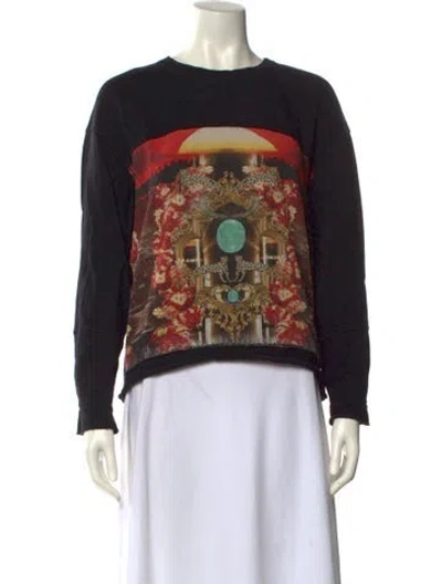 Pre-owned Philipp Plein Graphic Print Crew Neck Sweatshirt In Black