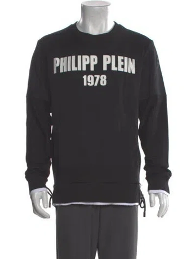 Pre-owned Philipp Plein Graphic Print Crew Neck Sweatshirt In Gray
