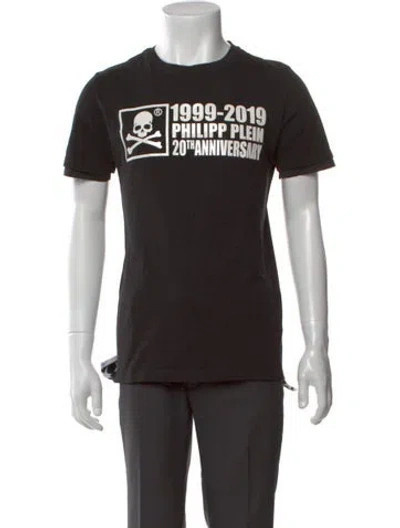 Pre-owned Philipp Plein Graphic Print Crew Neck T-shirt In Black