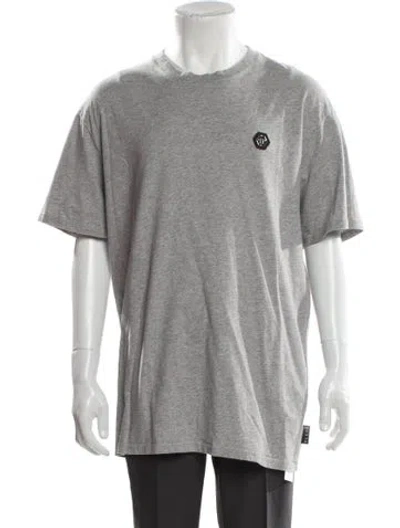 Pre-owned Philipp Plein Graphic Print Crew Neck T-shirt In Gray