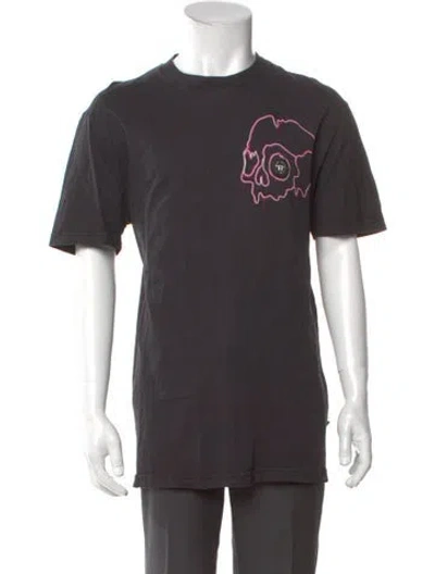 Pre-owned Philipp Plein Graphic Print Crew Neck T-shirt In Gray