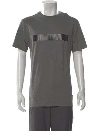 Pre-owned Philipp Plein Graphic Print Crew Neck T-shirt In Gray