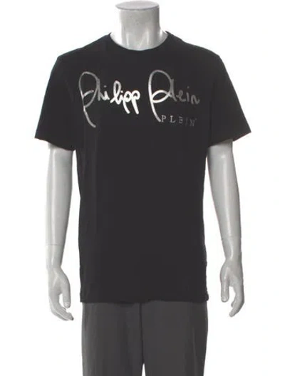 Pre-owned Philipp Plein Graphic Print Crew Neck T-shirt In Gray