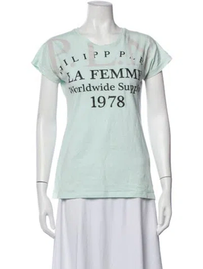 Pre-owned Philipp Plein Graphic Print Crew Neck T-shirt In Green