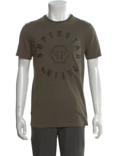 Pre-owned Philipp Plein Graphic Print Crew Neck T-shirt In Green