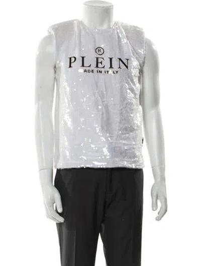 Pre-owned Philipp Plein Graphic Print Crew Neck T-shirt In Multi