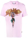 Philipp Plein Graphic-print Crystal-embellished T-shirt In Purple