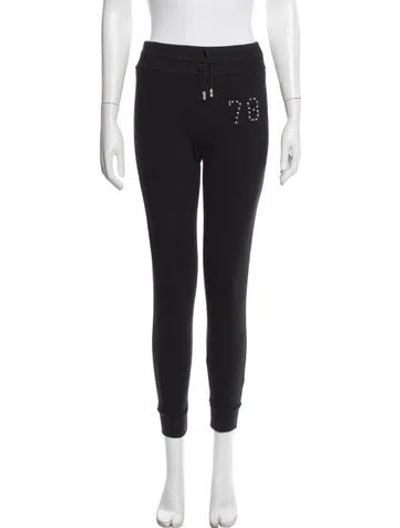 Pre-owned Philipp Plein Graphic Print Crystal Embellishments Sweatpants In Black