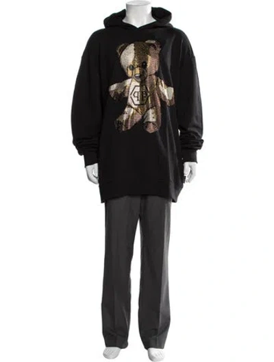 Pre-owned Philipp Plein Graphic Print Jacket W/ Tags In Black
