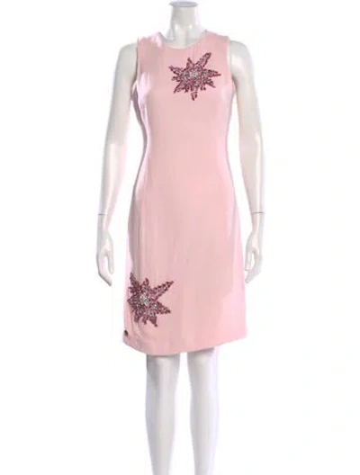 Pre-owned Philipp Plein Graphic Print Knee-length Dress In Pink