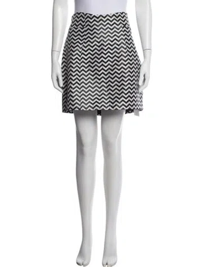 Pre-owned Philipp Plein Graphic Print Mini Skirt W/ Tags In White