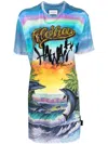Philipp Plein Graphic-print Short-sleeved T-shirt In Blue