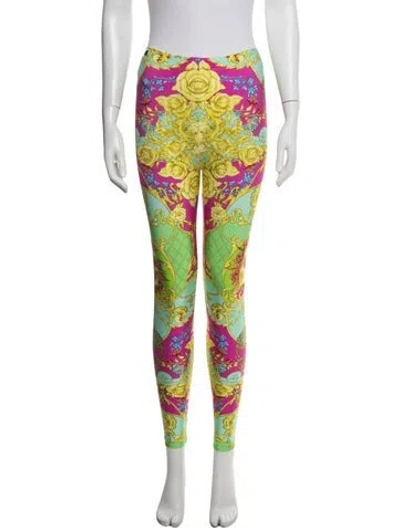 Pre-owned Philipp Plein Graphic Print Skinny Leg Pants In Multi