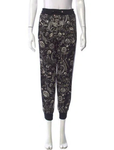 Pre-owned Philipp Plein Graphic Print Straight Leg Pants In Multi