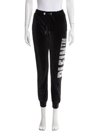 Pre-owned Philipp Plein Graphic Print Sweatpants In Black