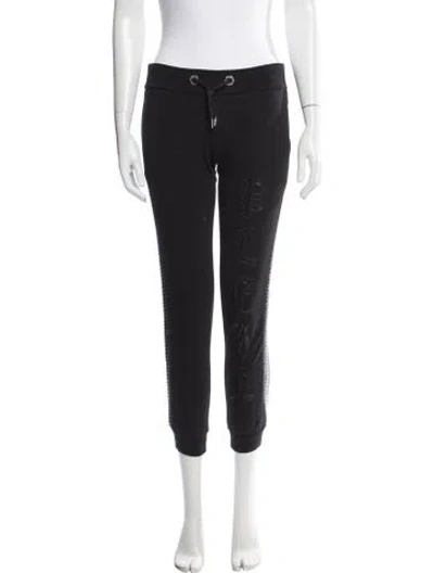 Pre-owned Philipp Plein Graphic Print Sweatpants In Black