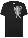 Philipp Plein Iconic Printed Black T-shirt With Premium Cotton Fabric And Sleek Design In Black