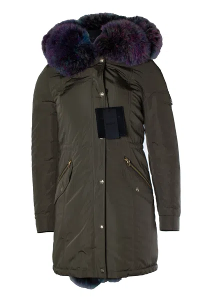 Philipp Plein , Green Fur Parka With Removable Lining