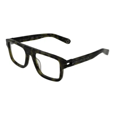 Philipp Plein Green Men Glasses Frame In Black