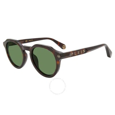 Philipp Plein Green Oval Men's Sunglasses Spp002m 0722 51 In Brown