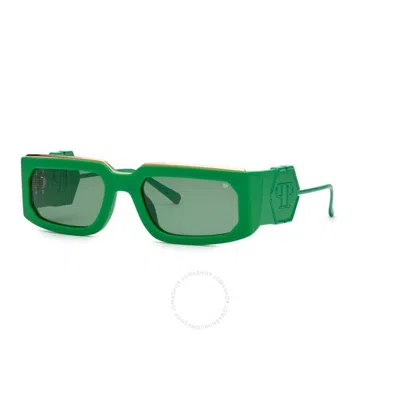 Philipp Plein Green Rectangular Ladies Sunglasses Spp119m 0859 58