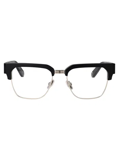 Philipp Plein Grey Acetate Glasses In White