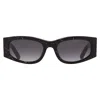 Philipp Plein Grey Gradient Oval Ladies Sunglasses Spp025s 0869 55 In Black