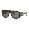 Philipp Plein Grey Green Pilot Ladies Sunglasses Spp093m 0722 65 In Brown