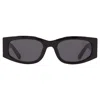 Philipp Plein Grey Gradient Oval Ladies Sunglasses Spp025s 0869 55 In Black