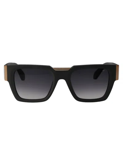 Philipp Plein Grigio Opaco Acetate Sunglasses In Pattern
