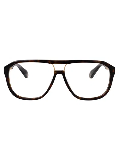 Philipp Plein Havana Acetate Glasses In Black