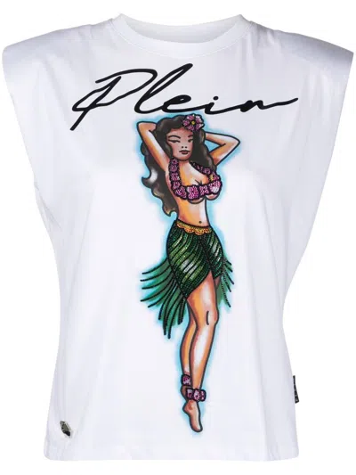 Philipp Plein Hawaii Logo-print Tank Top In White