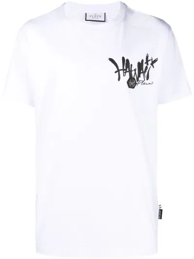 Philipp Plein Hawaii Ss Cotton T-shirt In White
