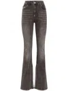Philipp Plein Heart-appliqué Flared Jeans In Grey