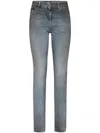 Philipp Plein Heart-embellished Denim Legging In 10nd