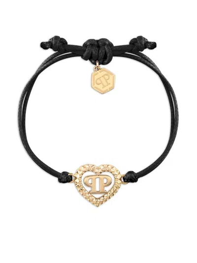 Philipp Plein Hearts Bracelet In Black