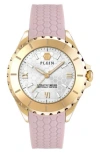 Philipp Plein Heaven Silicone Strap Watch, 38mm In Gold/pink