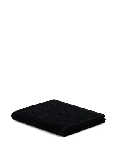 Philipp Plein Hexagon Bath Towel In Black