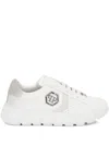 Philipp Plein Hexagon Force Leather Low-top Trainers In White