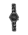 Philipp Plein The Hexagon Groumette Crystal Watch In Black