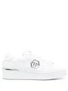 Philipp Plein Hexagon Leather Lo-top Sneaker In White