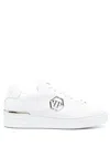 Philipp Plein Hexagon Leather Lo-top Sneaker In White