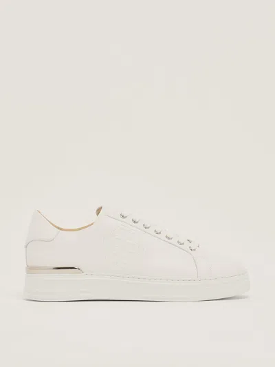 Philipp Plein Hexagon Lo-top Sneaker In Bianco