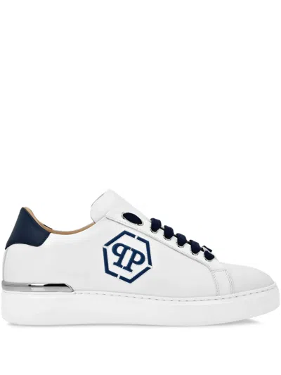 Philipp Plein Hexagon Lo-top Sneakers In White