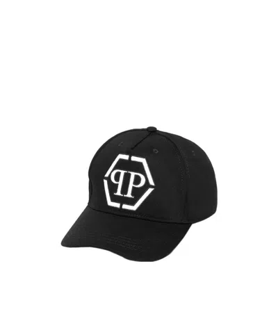 Philipp Plein Hexagon-logo Baseball Cap In Black