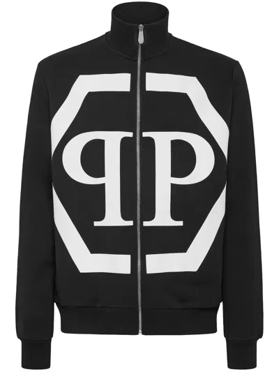Philipp Plein Hexagon Logo-print Sweatshirt In Black