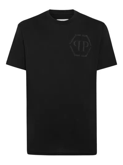 Philipp Plein Hexagon-logo T-shirt In Black