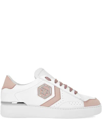 Philipp Plein Hexagon Low-top Sneakers In White